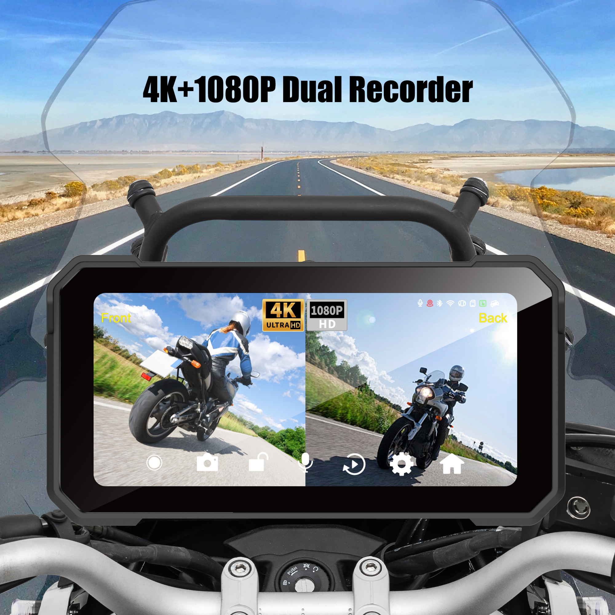 6.25 Inch Motorcycle DVR - Image 5