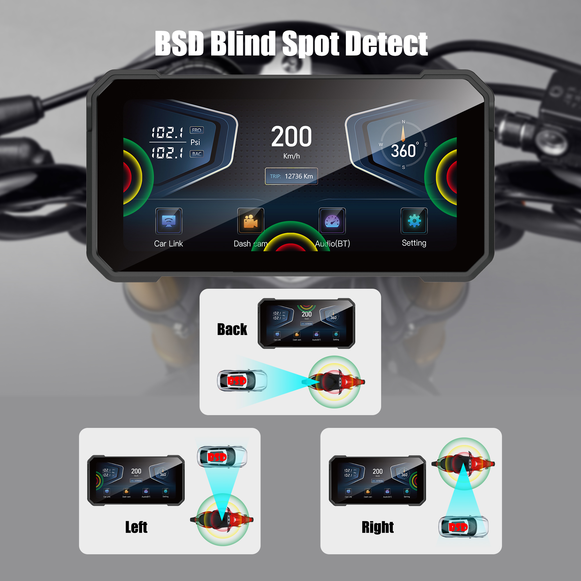 6.25 Inch Motorcycle DVR - Image 4